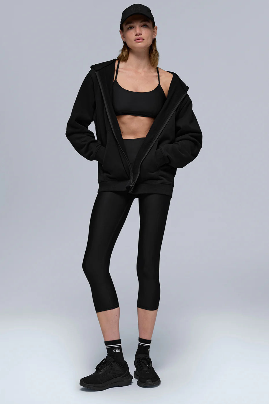 Renown Heavy Weight Full Zip Hoodie - Black