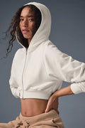 Sweet Escape Zip Up Hoodie - Ivory