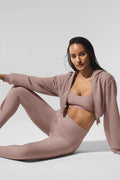 Sweet Escape Zip Up Hoodie - Taupe