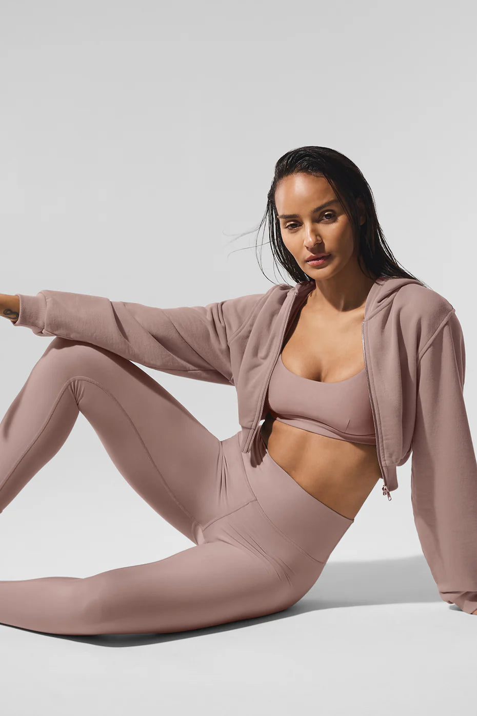 Sweet Escape Zip Up Hoodie - Taupe