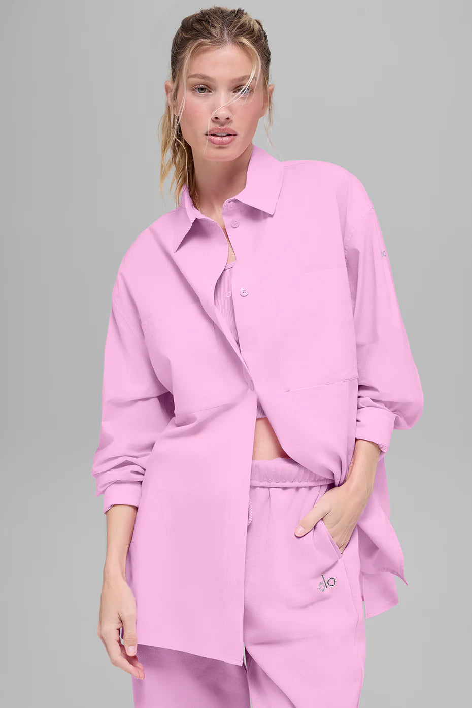 Cotton Real Deal Button Up Long Sleeve - Candy Heart Pink