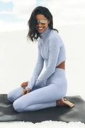 Seamless Two Tone Rib Jacket - Winter Frost Heather