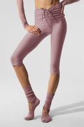 Airlift Mesh High-Waist Divine Capri - Smoky Quartz