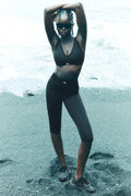 Airlift High-Waist Line Up Capri - Black