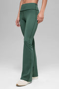 ALO Softsculpt 7/8 Foldover Flare Legging - Clover Green