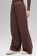 High-Waist Dreamscape Trouser (Short) - Brownstone